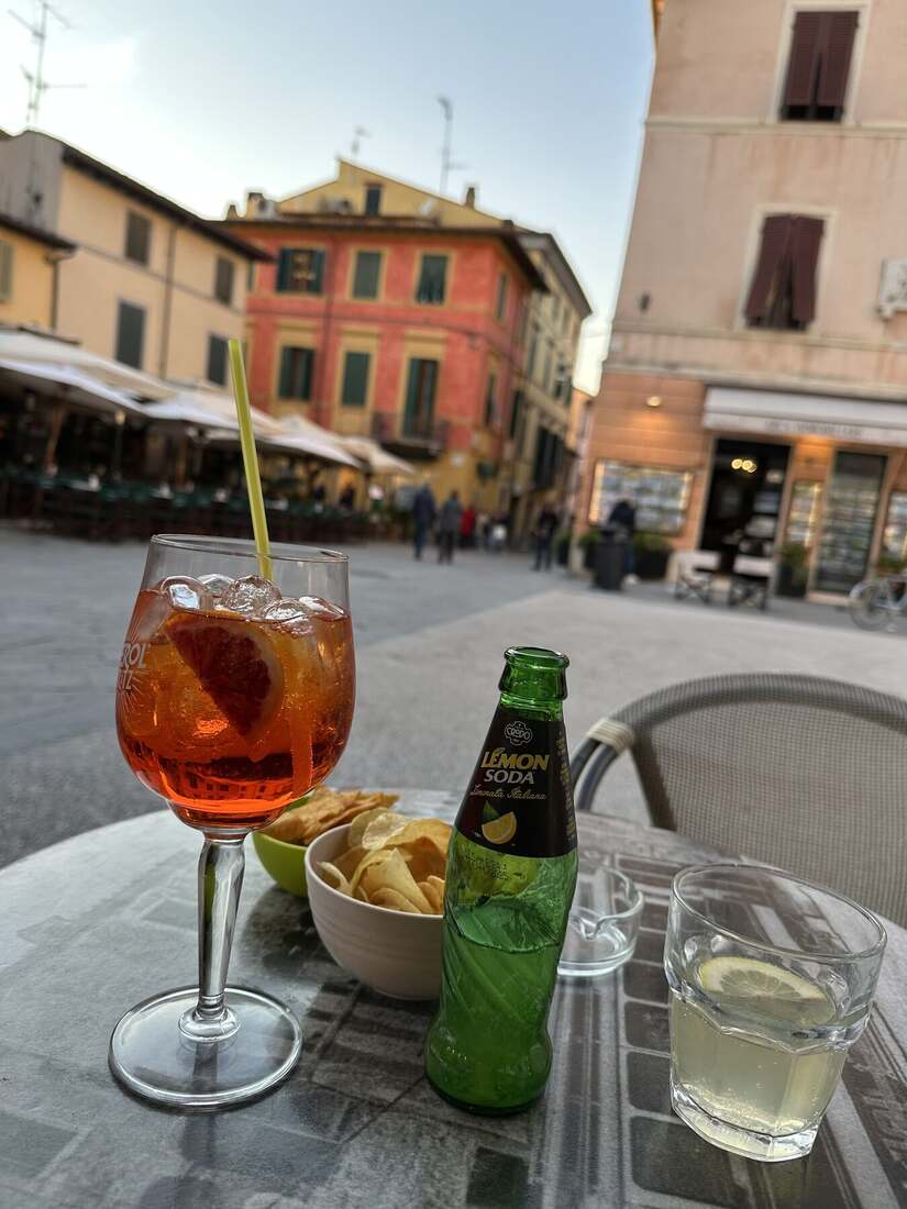 Aperitivo at a café terrace