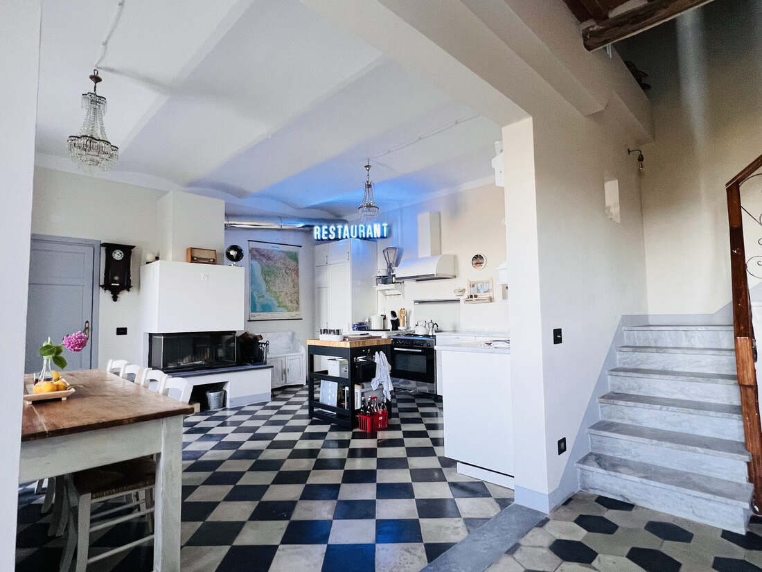 Open living-kitchen area